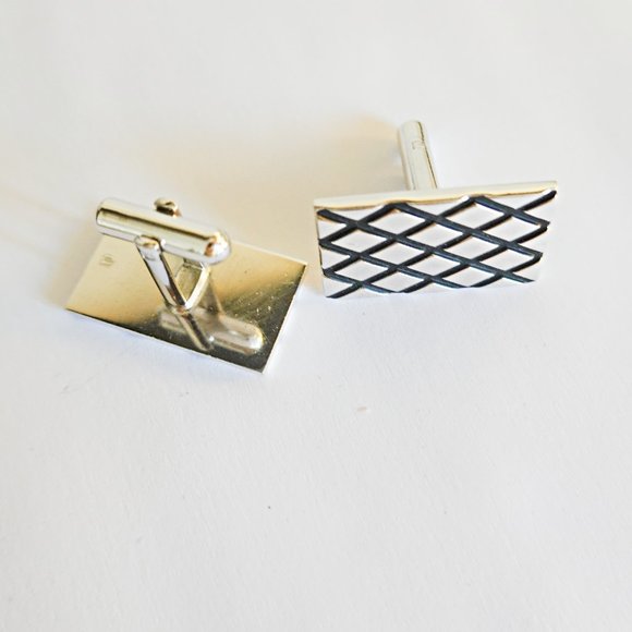 Silver Black Cufflinks - Picture 2 of 2